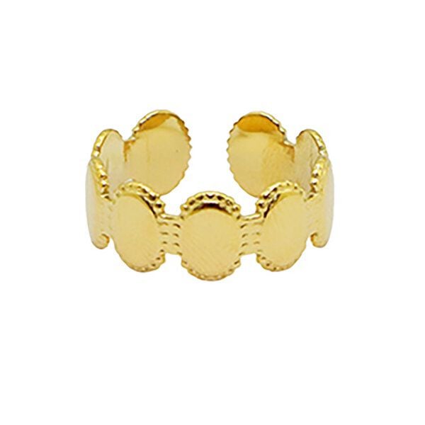 Größenverstellbarer BOHO Circle Ring ca. Ø 17 - 19mm von Elektropulli von ELEKTROPULLI