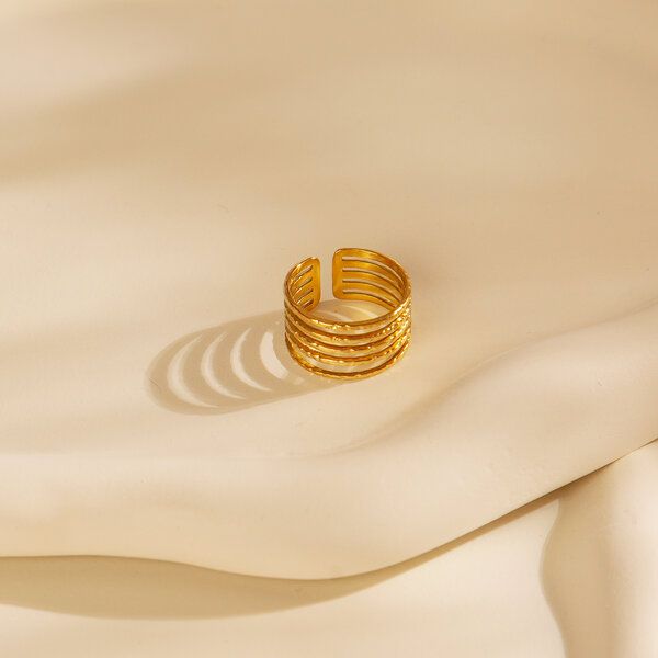 Größenverstellbarer BOHO Layering Ring ca. Ø 17 - 20mm von Elektropulli von ELEKTROPULLI