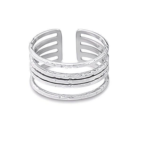 Größenverstellbarer BOHO Layering Ring ca. Ø 17 - 20mm von Elektropulli von ELEKTROPULLI