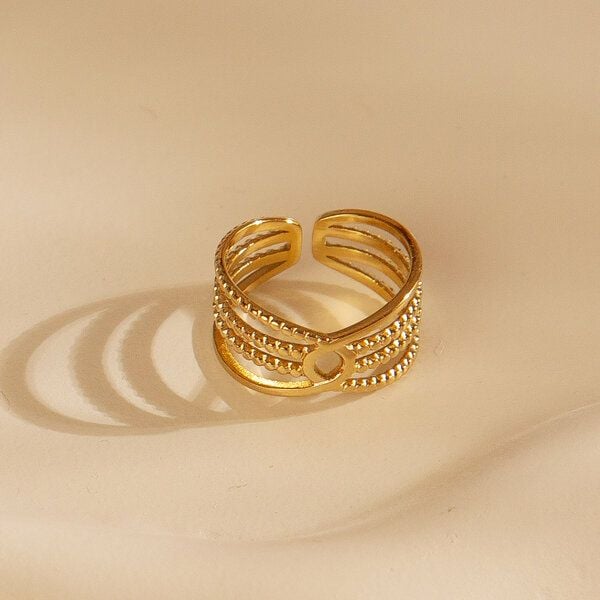 Größenverstellbarer BOHO Summer Ring ca. Ø 17 - 19mm von Elektropulli von ELEKTROPULLI