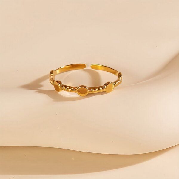 Größenverstellbarer FINE Dots Ring ca. Ø 17mm von Elektropulli von ELEKTROPULLI