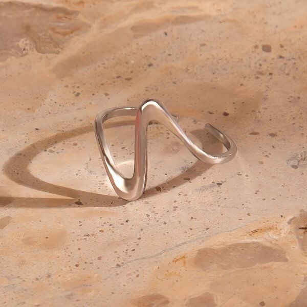 Größenverstellbarer LONG WAVE Ring ca. Ø 17 - 19mm von Elektropulli von ELEKTROPULLI