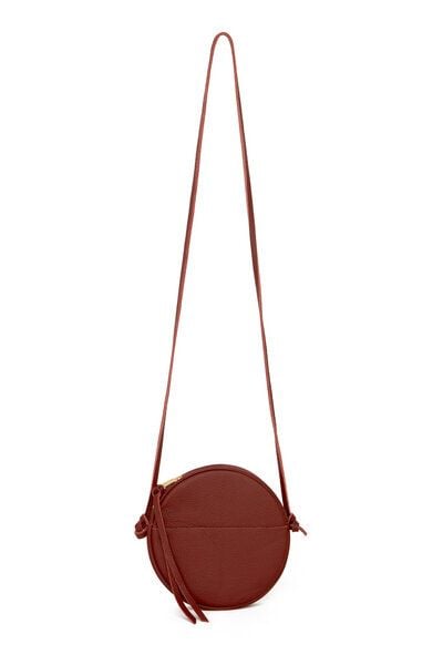 Kleine Runde Schultertasche MONA aus Leder von ElektroPulli von ELEKTROPULLI