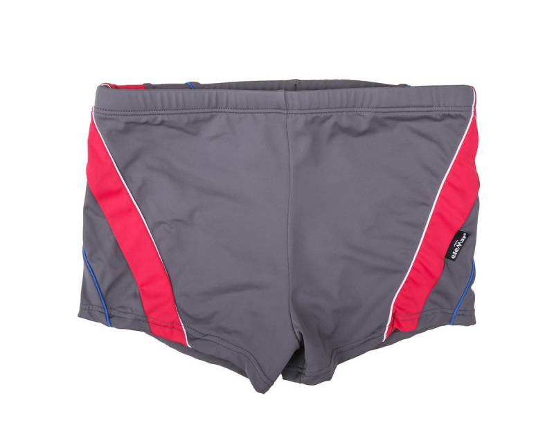 ELEMAR Badehose Übergrößen Kasten-Badehose Herren Elemar grau-rot ELEMAR Badehose Übergrößen Kasten-Badehose Herren Elemar grau-rot von ELEMAR