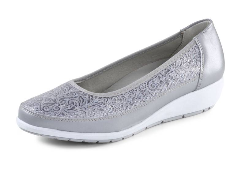 ELENA EDEN, bequeme Damen-Ballerinas, Weite G, mit herausnehmbarem Fußbett, Silbergrau, Größe 38 ELENA EDEN, bequeme Damen-Ballerinas, Weite G, mit herausnehmbarem Fußbett, Silbergrau, Größe 38 von ELENA EDEN