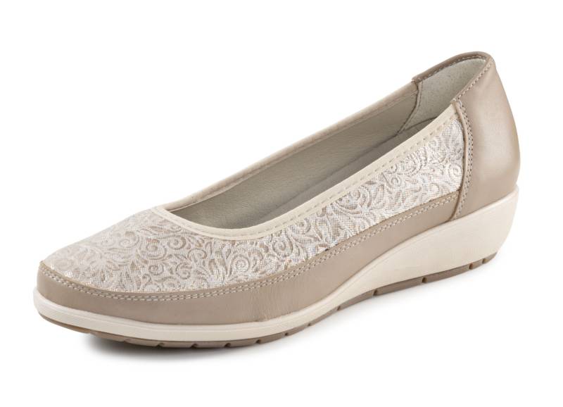 ELENA EDEN, bequeme Damen-Ballerinas, Weite G, mit herausnehmbarem Fußbett, Taupe, Größe 39 ELENA EDEN, bequeme Damen-Ballerinas, Weite G, mit herausnehmbarem Fußbett, Taupe, Größe 39 von ELENA EDEN