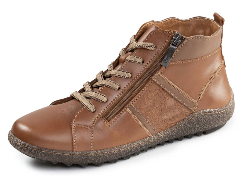 ELENA EDEN, bequeme Damen-Boots, Weite G, mit herausnehmbarem Fußbett, Cognac, Größe 40 von ELENA EDEN