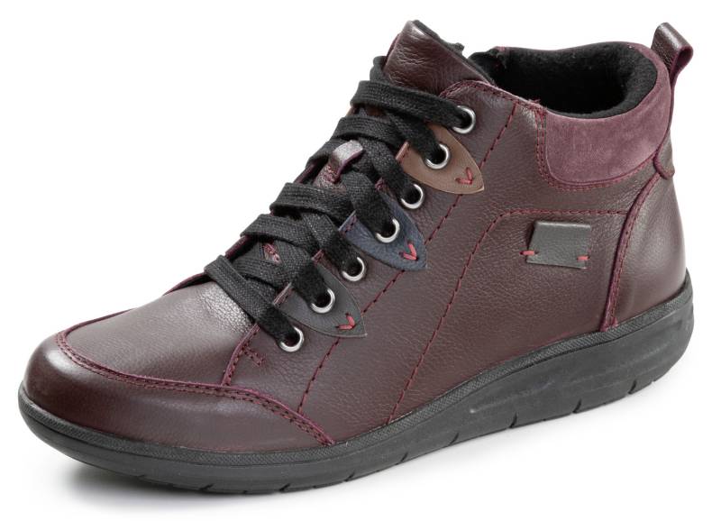 ELENA EDEN, bequeme Damen-Boots, Weite H, mit herausnehmbarem Fußbett, Burgund, Größe 36 von ELENA EDEN