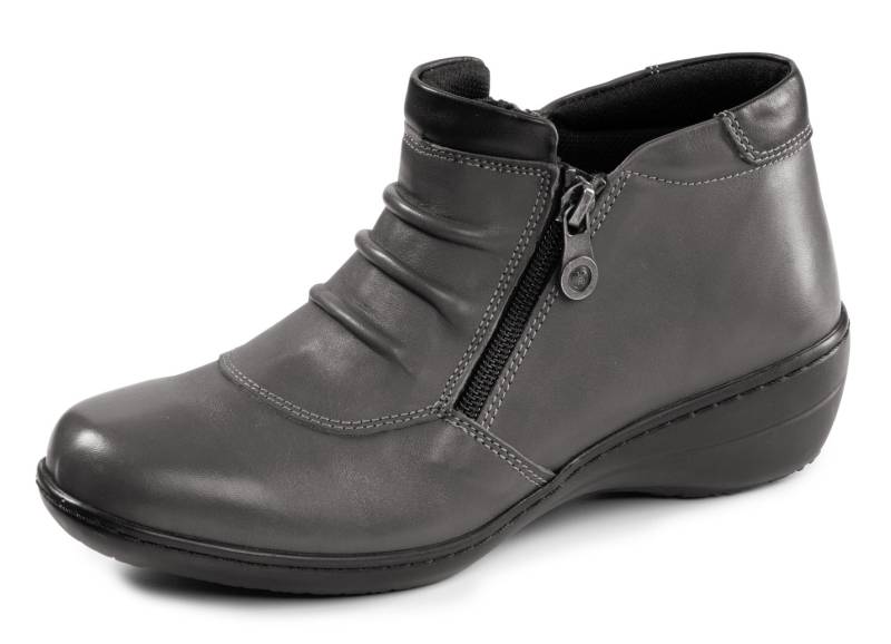 ELENA EDEN, bequeme Damen-Boots, Weite H, mit herausnehmbarem Fußbett, Grau-Schwarz, Größe 38 von ELENA EDEN