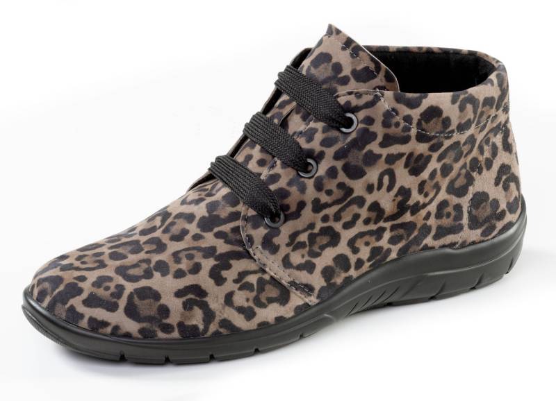 ELENA EDEN, bequeme Damen-Boots, Weite H, mit herausnehmbarem Fußbett, Schuhgröße 7 1/2, Braun-Schwarz von ELENA EDEN