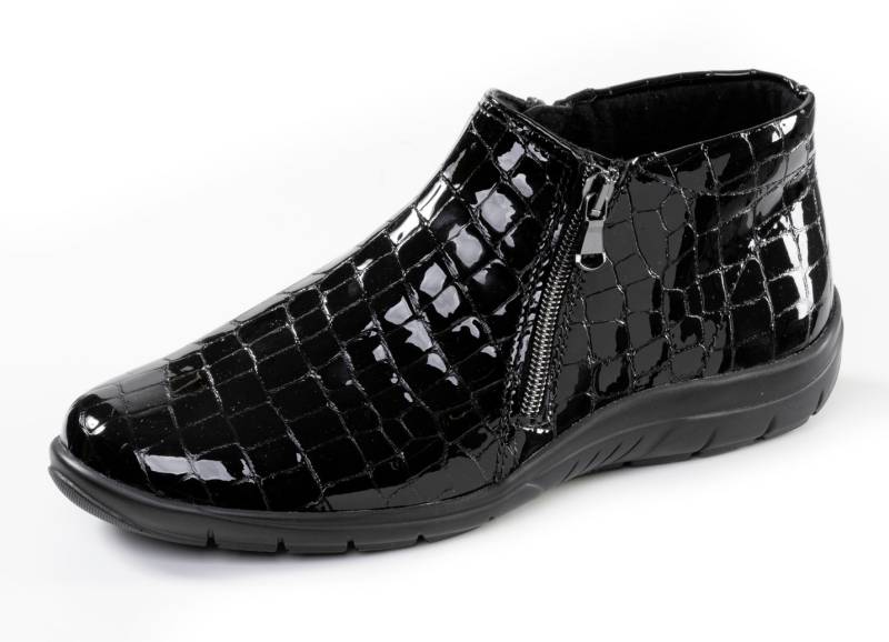 ELENA EDEN, bequeme Damen-Boots, Weite H, mit herausnehmbarem Fußbett, Schuhgröße 7 1/2, Schwarz von ELENA EDEN