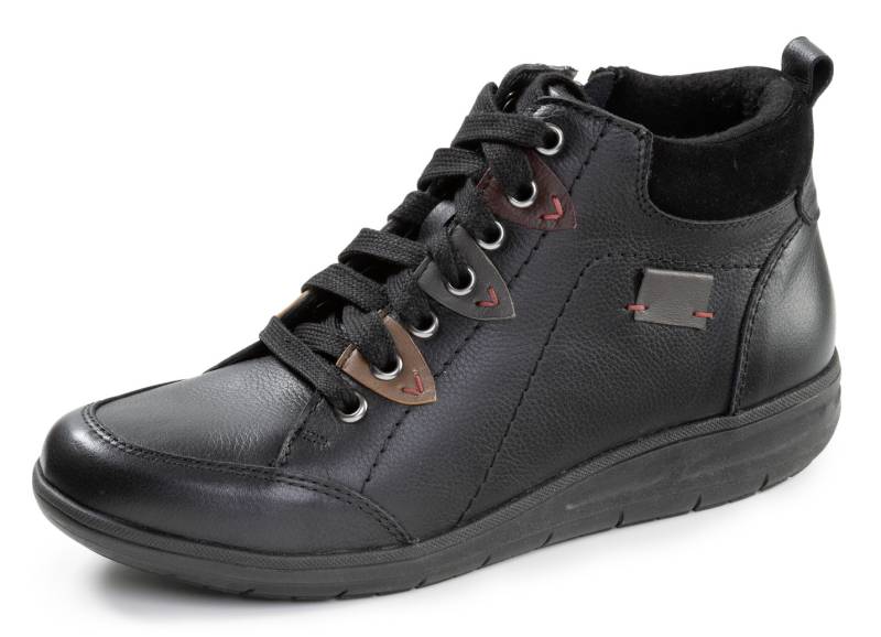 ELENA EDEN, bequeme Damen-Boots, Weite H, mit herausnehmbarem Fußbett, Schwarz, Größe 42 von ELENA EDEN