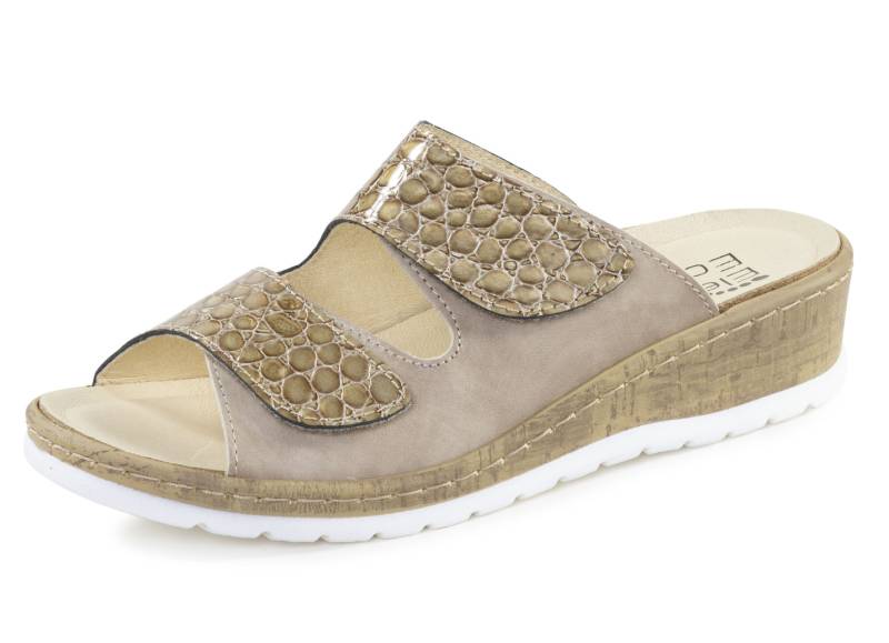 ELENA EDEN, bequeme Damen-Pantoletten, Weite H, mit herausnehmbarem Fußbett, Taupe, Größe 38 ELENA EDEN, bequeme Damen-Pantoletten, Weite H, mit herausnehmbarem Fußbett, Taupe, Größe 38 von ELENA EDEN