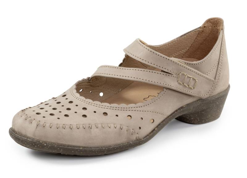 ELENA EDEN, bequeme Damen-Pumps, Weite H, mit herausnehmbarem Fußbett, Taupe, Größe 39 von ELENA EDEN