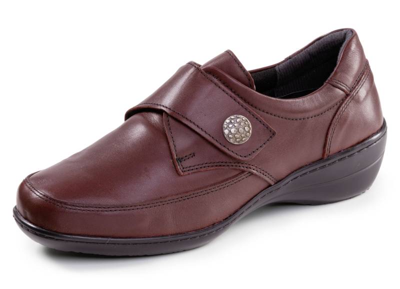 ELENA EDEN, bequeme Damen-Slipper, WeiteH, mit herausnehmbarem Fußbett, Burgund, Größe 43 von ELENA EDEN