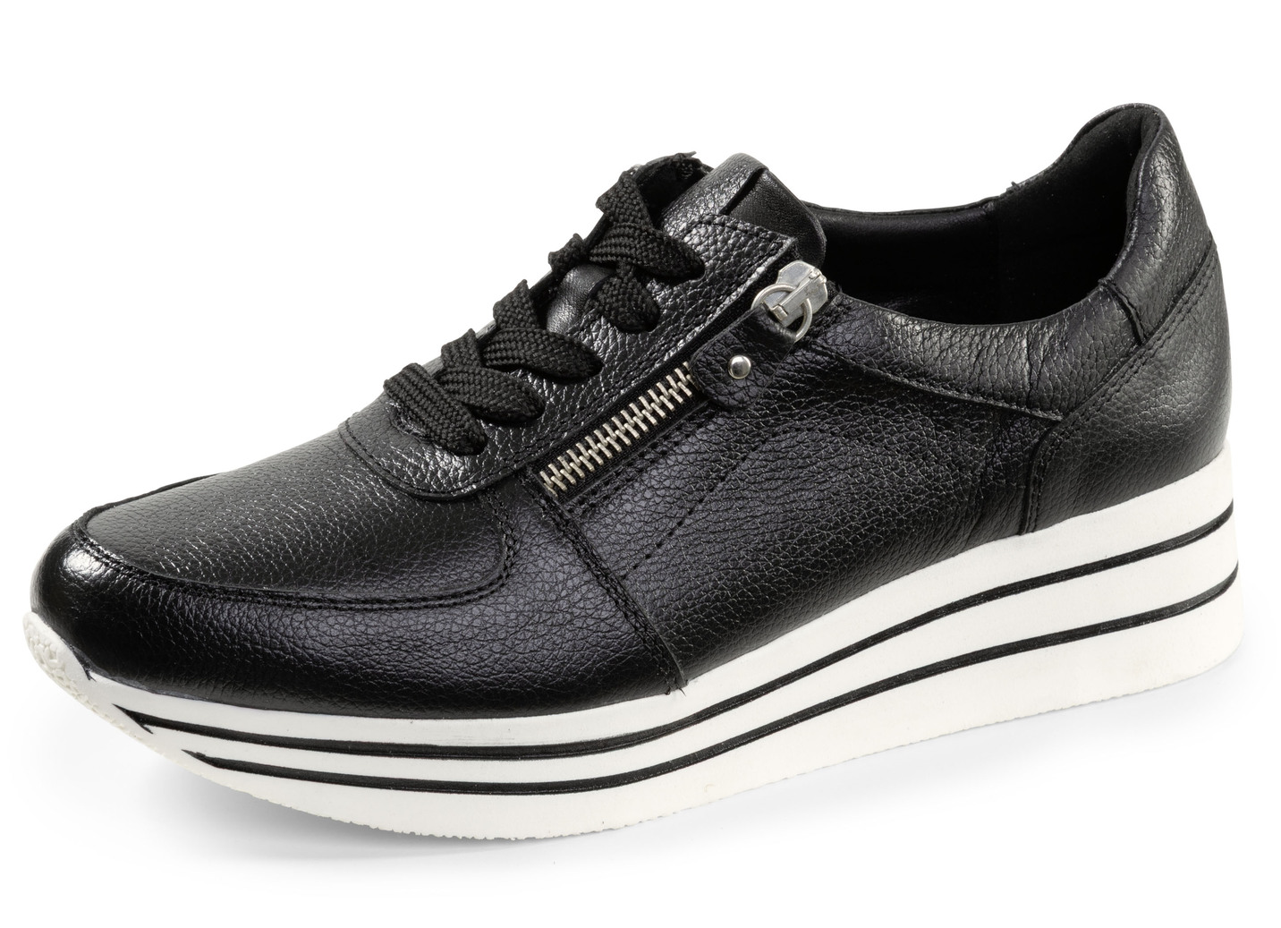 ELENA EDEN, bequeme Damen-Sneaker, Weite G, mit herausnehmbarem Fußbett, Schwarz, Größe 36 von ELENA EDEN