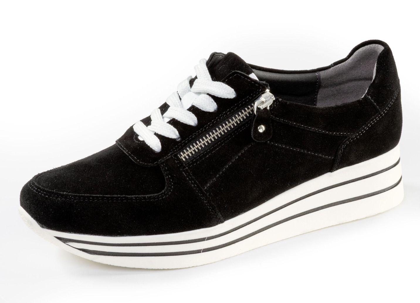 ELENA EDEN, bequeme Damen-Sneaker, Weite G, mit herausnehmbarem Fußbett, Schwarz, Größe 40 von ELENA EDEN