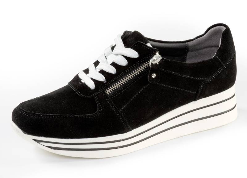 ELENA EDEN, bequeme Damen-Sneaker, Weite G, mit herausnehmbarem Fußbett, Schwarz, Größe 41 von ELENA EDEN