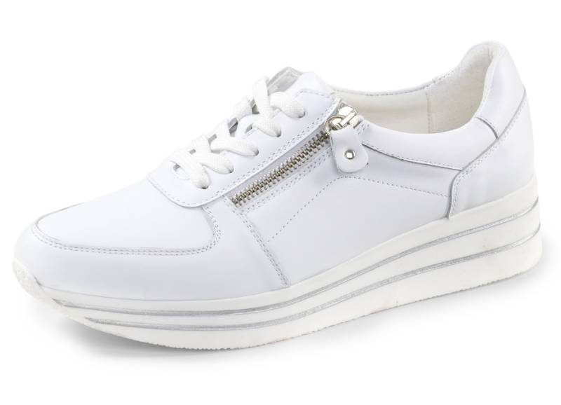 ELENA EDEN, bequeme Damen-Sneaker, Weite G, mit herausnehmbarem Fußbett, Weiss, Größe 39 von ELENA EDEN