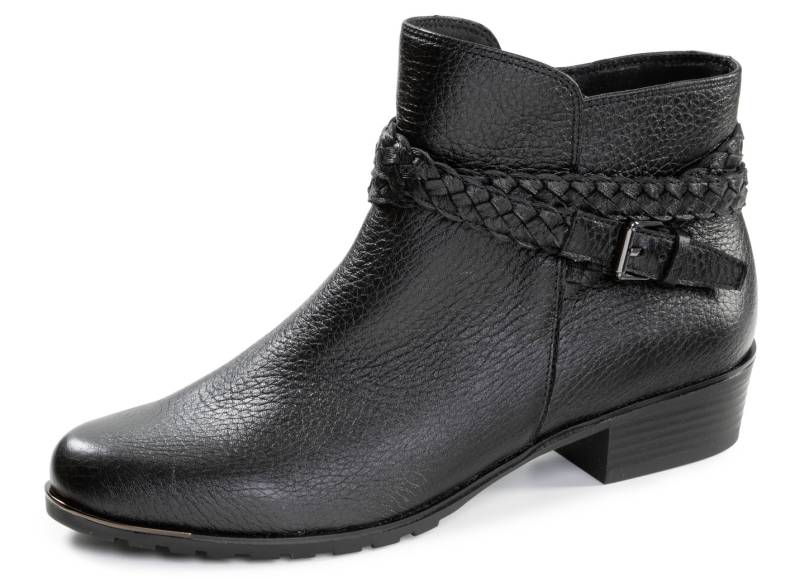 ELENA EDEN, bequeme Damen-Stiefeletten, Winterschuhe, Weite G, mit Reißverschluss, Schuhgröße 7, Schwarz von ELENA EDEN