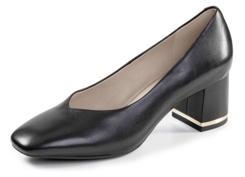 ELENA EDEN, elegante Damen-Pumps, Weite G, mit Lederfutter, Schuhgröße 5, Schwarz von ELENA EDEN