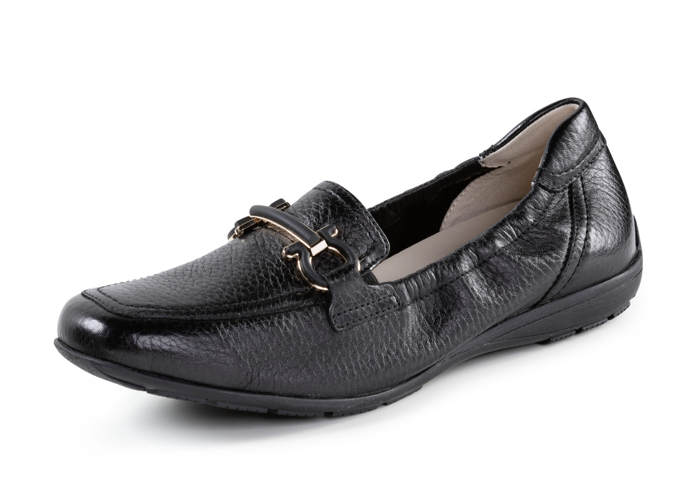 ELENA EDEN, elegante Damen-Slipper, Weite G, mit herausnehmbarem Fußbett, Schwarz, Größe 39 von ELENA EDEN