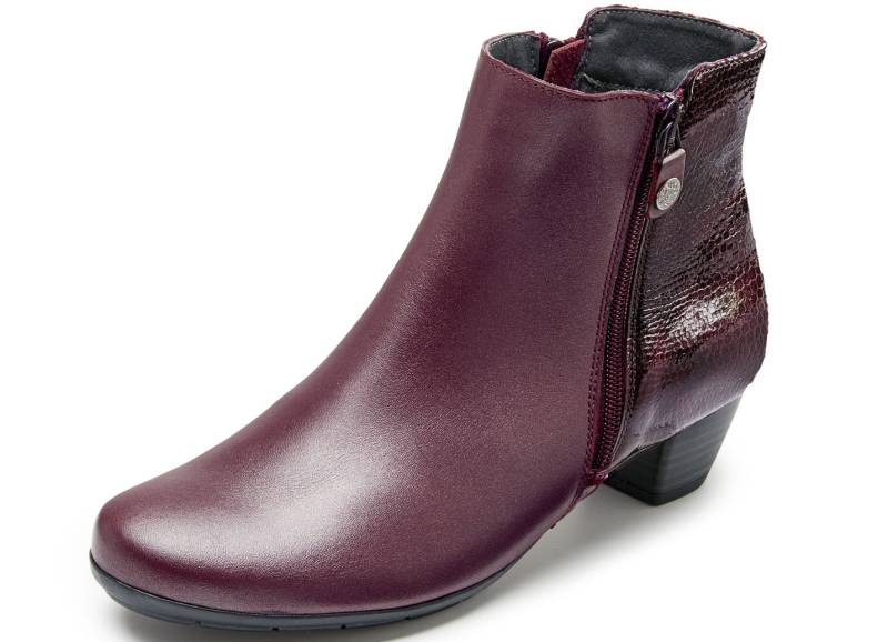 ELENA EDEN, elegante Damen-Stiefeletten, Weite G, mit herausnehmbarem Fußbett, Burgund, Größe 42 von ELENA EDEN