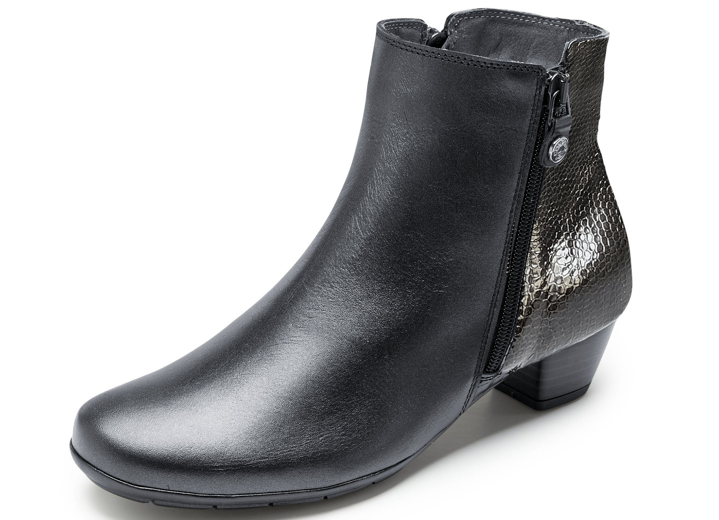 ELENA EDEN, elegante Damen-Stiefeletten, Weite G, mit herausnehmbarem Fußbett, Schwarz, Größe 40 von ELENA EDEN