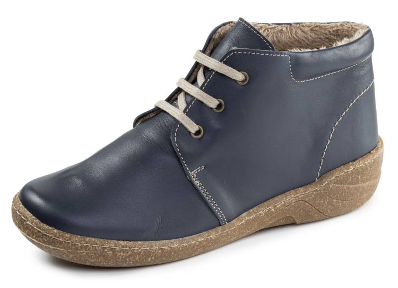 ELENA EDEN, gefütterte Damen-Boots, Weite G, mit herausnehmbarem Fußbett, Blau, Größe 41 von ELENA EDEN