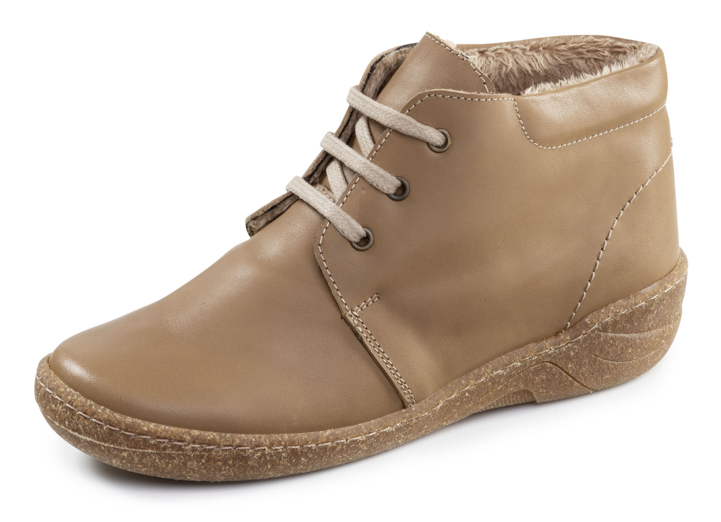 ELENA EDEN, gefütterte Damen-Boots, Weite G, mit herausnehmbarem Fußbett, Camel, Größe 39 von ELENA EDEN