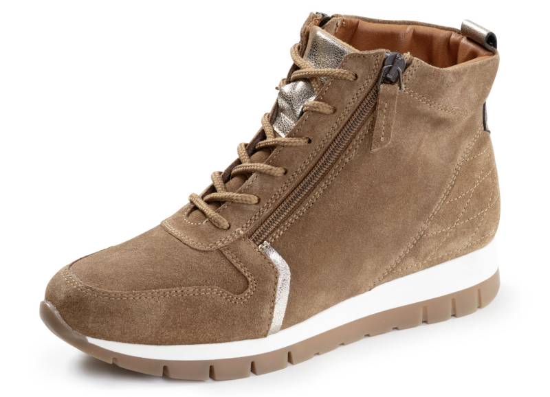 ELENA EDEN, gefütterte Damen-Boots, Winterschuhe, Weite G, mit herausnehmbarem Fußbett, Cognac, Größe 36 von ELENA EDEN