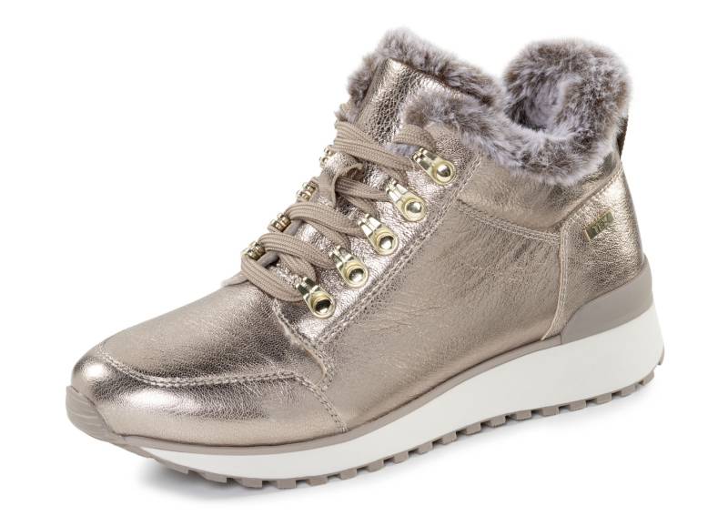 ELENA EDEN, gefütterte Damen-Boots, Winterschuhe, Weite G, mit herausnehmbarem Fußbett, Goldbronze, Größe 38 von ELENA EDEN