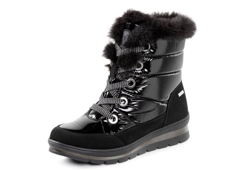 ELENA EDEN, gefütterte Damen-Boots, Winterschuhe, Weite G, mit herausnehmbarem Fußbett, Größe 8, Schwarz von ELENA EDEN