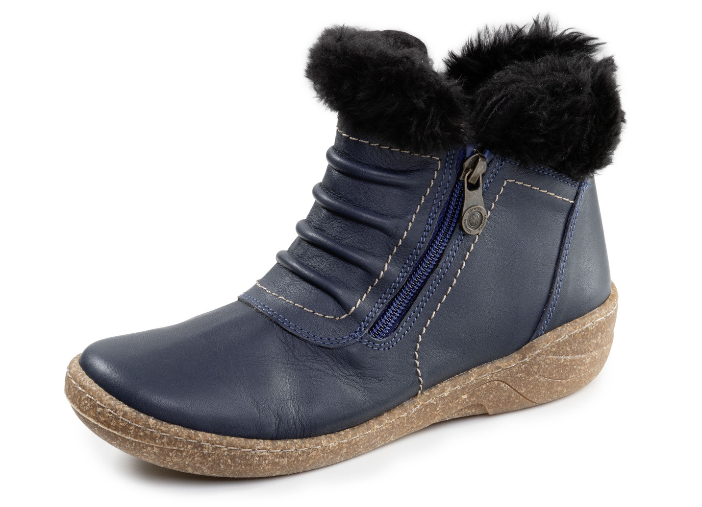 ELENA EDEN, gefütterte Damen-Boots, Winterschuhe, Weite G, mit herausnehmbarem Fußbett, Marine, Größe 36 von ELENA EDEN