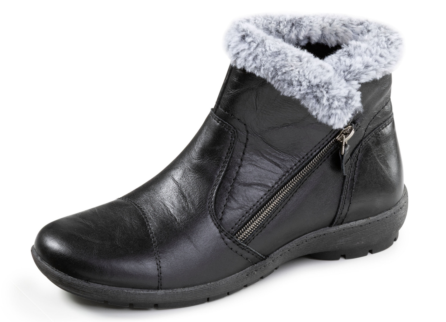 ELENA EDEN, gefütterte Damen-Boots, Winterschuhe, Weite G, mit herausnehmbarem Fußbett, Schwarz, Größe 36 von ELENA EDEN