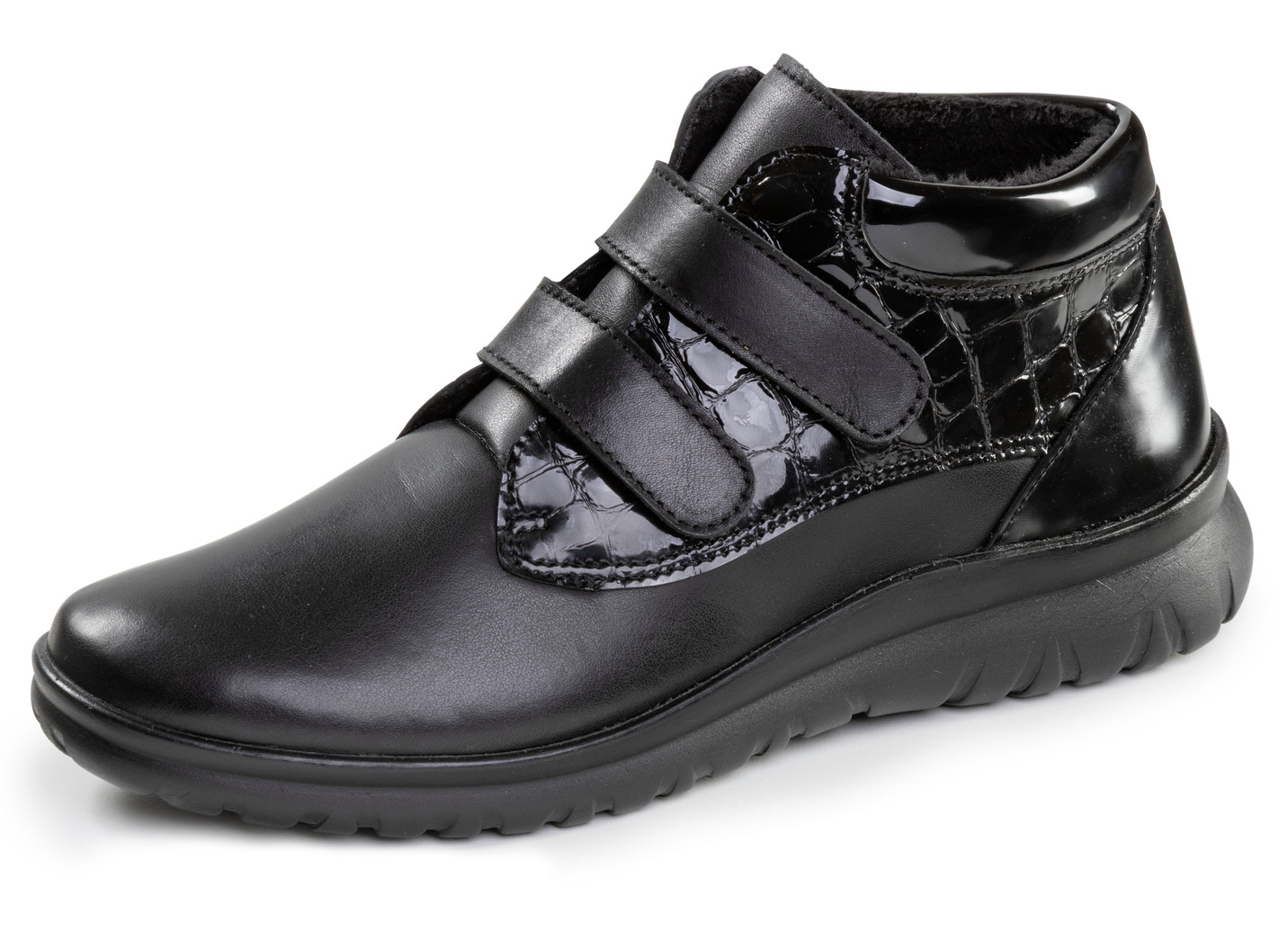 ELENA EDEN, gefütterte Damen-Boots, Winterschuhe, Weite G, mit herausnehmbarem Fußbett, Schwarz, Größe 38 von ELENA EDEN