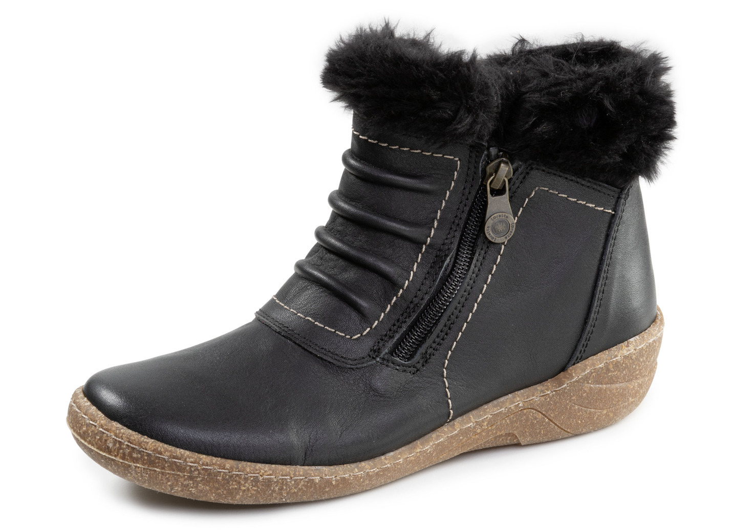 ELENA EDEN, gefütterte Damen-Boots, Winterschuhe, Weite G, mit herausnehmbarem Fußbett, Schwarz, Größe 38 von ELENA EDEN