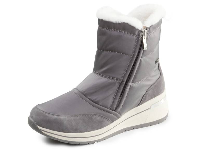 ELENA EDEN, gefütterte Damen-Boots, Winterschuhe, Weite H, mit herausnehmbarem Fußbett, Grau, Größe 37 von ELENA EDEN