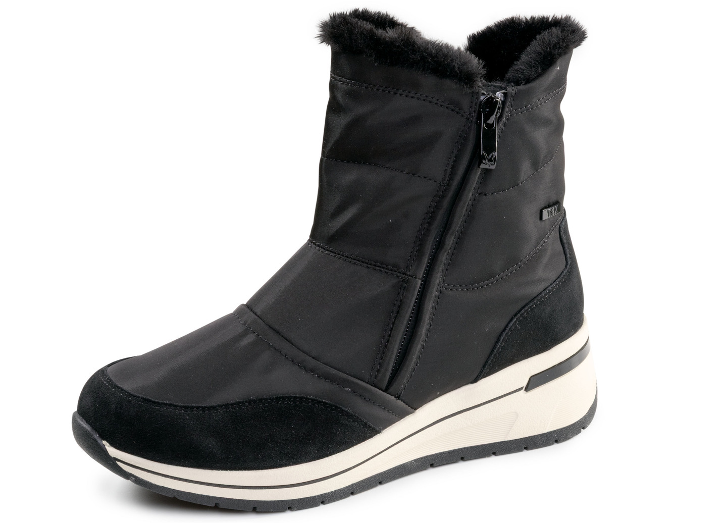 ELENA EDEN, gefütterte Damen-Boots, Winterschuhe, Weite H, mit herausnehmbarem Fußbett, Schwarz, Größe 36 von ELENA EDEN