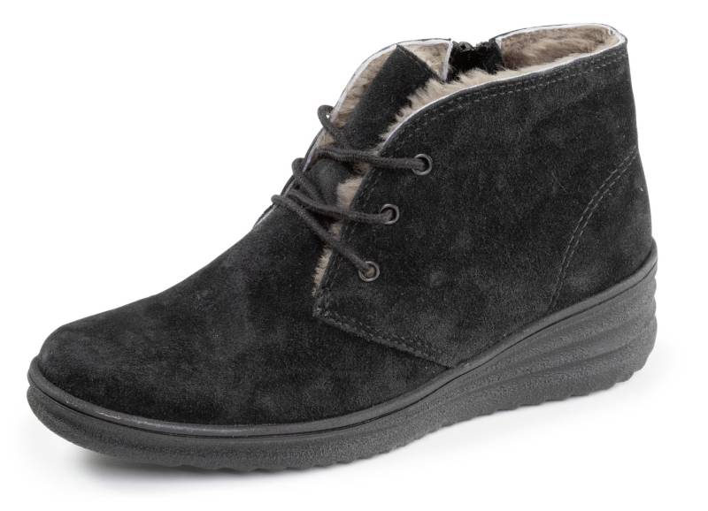 ELENA EDEN, gefütterte Damen-Boots, Winterschuhe, mit Lammfell, Schwarz, Größe 41 von ELENA EDEN