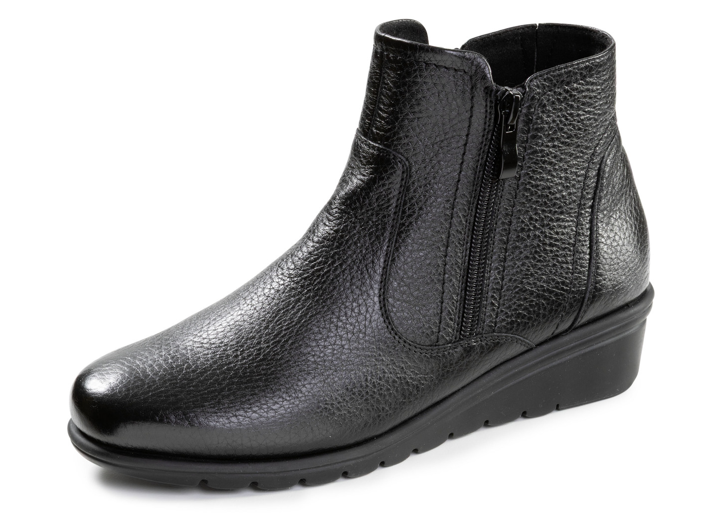 ELENA EDEN, gefütterte Damen-Stiefeletten, Winterschuhe, Weite G, mit Reißverschluss, Schwarz, Größe 39 von ELENA EDEN