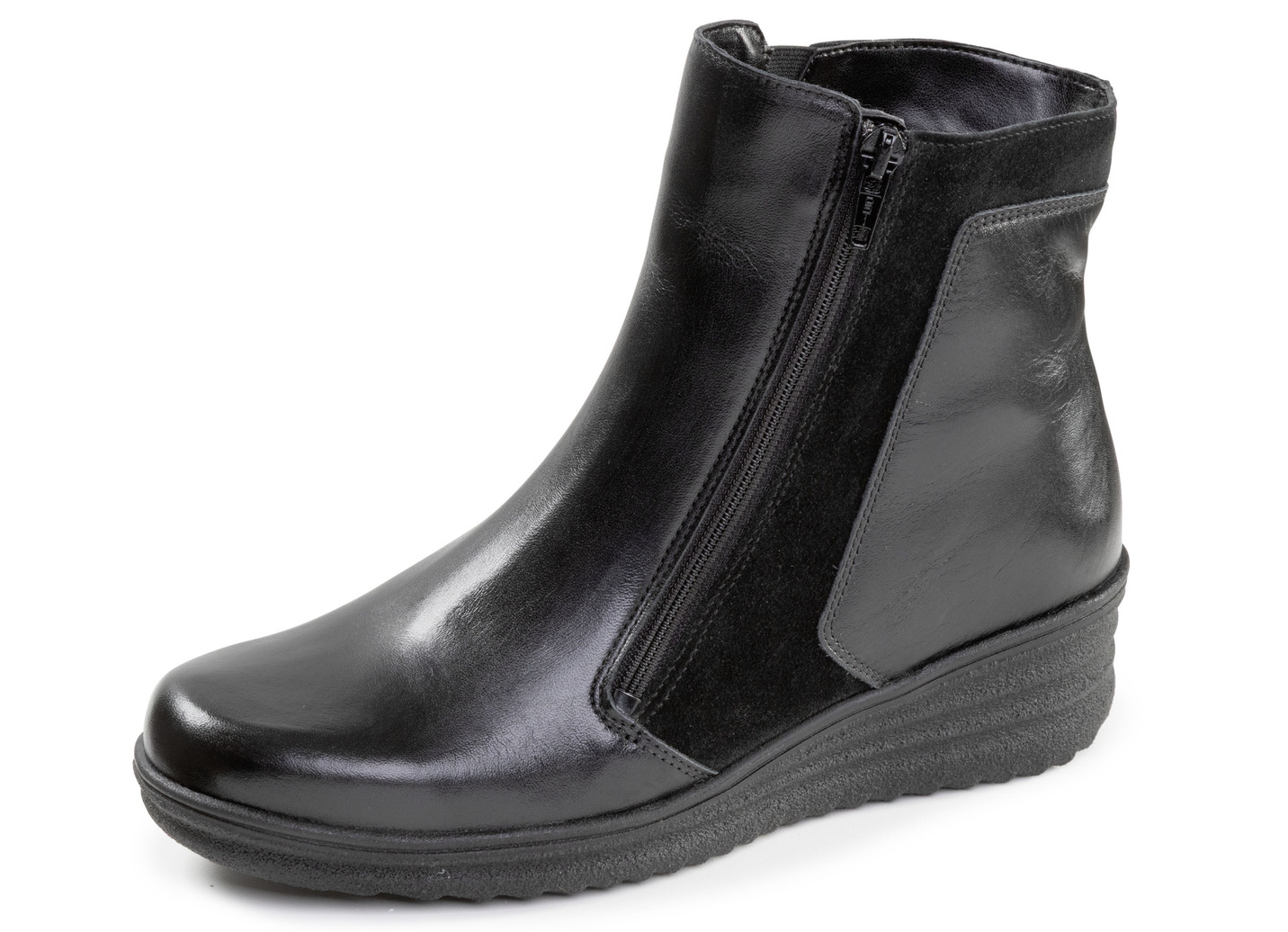 ELENA EDEN, gefütterte Damen-Stiefeletten, Winterschuhe, Weite H, mit Lammfell, Schwarz, Größe 39 von ELENA EDEN