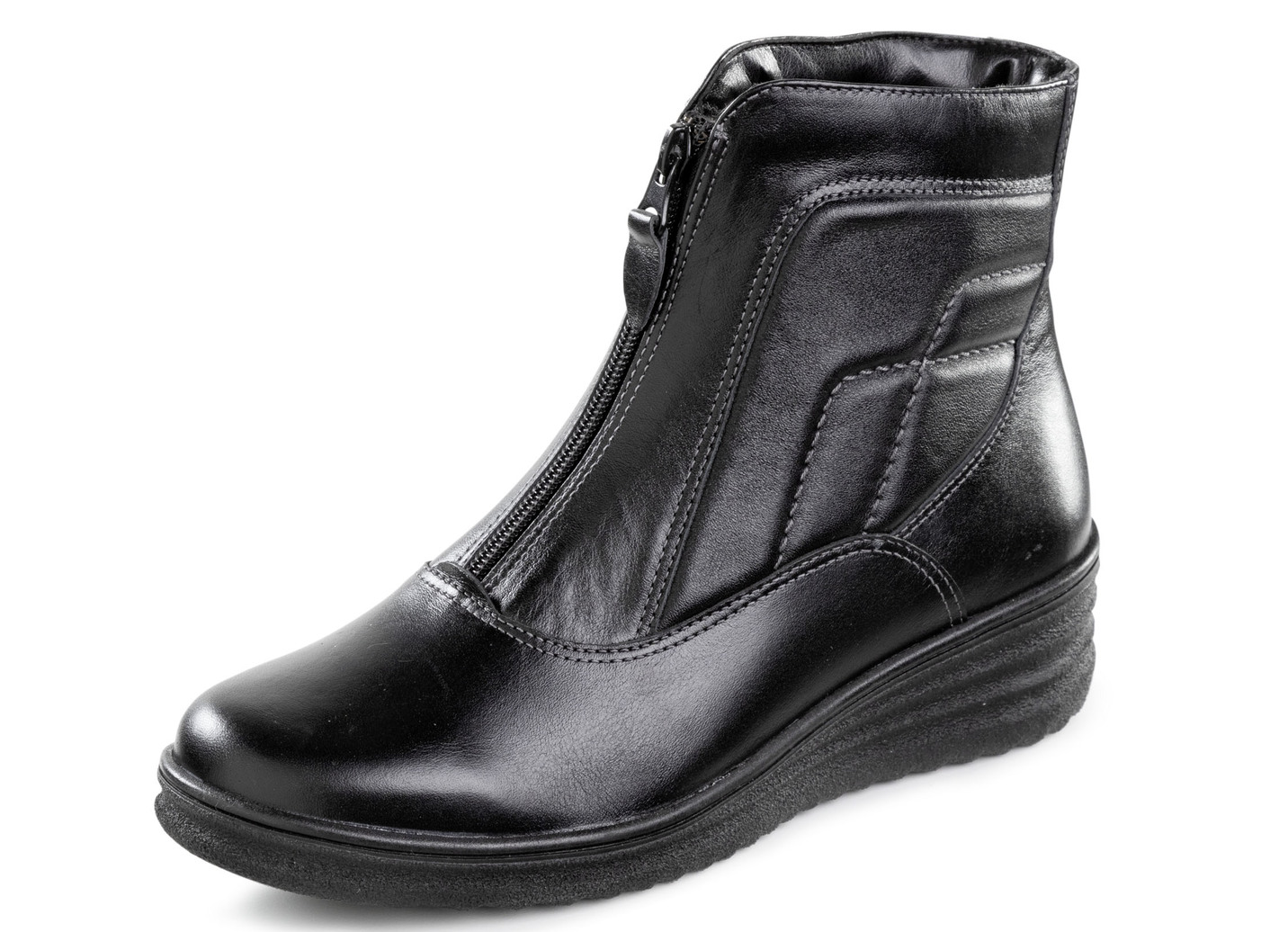 ELENA EDEN, gefütterte Damen-Stiefeletten, Winterschuhe, Weite H, mit Lammfell, Schwarz, Größe 39 von ELENA EDEN
