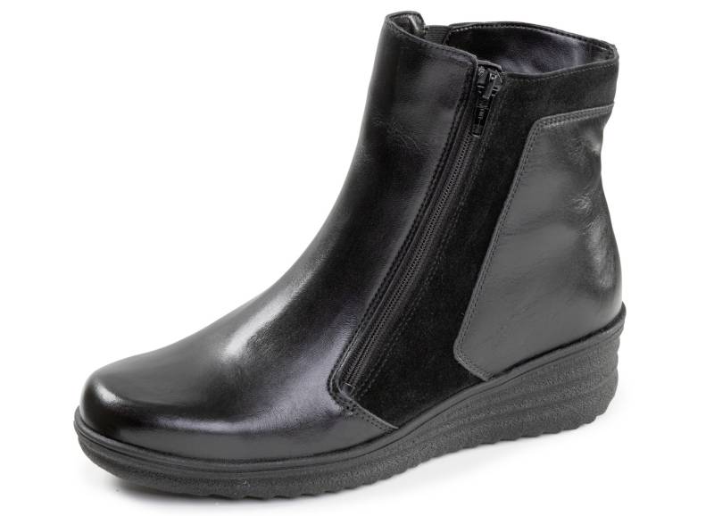 ELENA EDEN, gefütterte Damen-Stiefeletten, Winterschuhe, Weite H, mit Lammfell, Schwarz, Größe 42 von ELENA EDEN