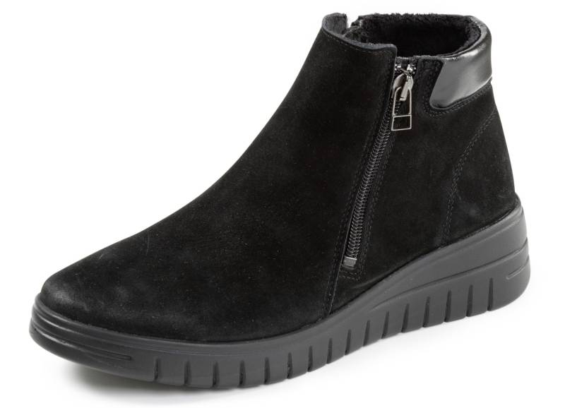 ELENA EDEN, gefütterte Damen-Stiefeletten, Winterschuhe, Weite H, mit herausnehmbarem Fußbett, Schwarz, Größe 38 von ELENA EDEN