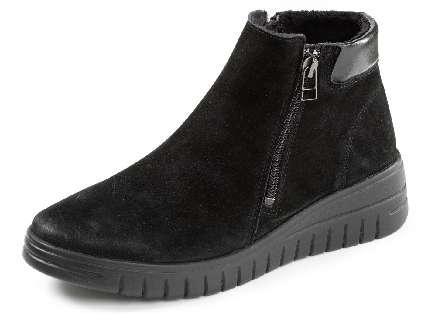 ELENA EDEN, gefütterte Damen-Stiefeletten, Winterschuhe, Weite H, mit herausnehmbarem Fußbett, Schwarz, Größe 39 von ELENA EDEN