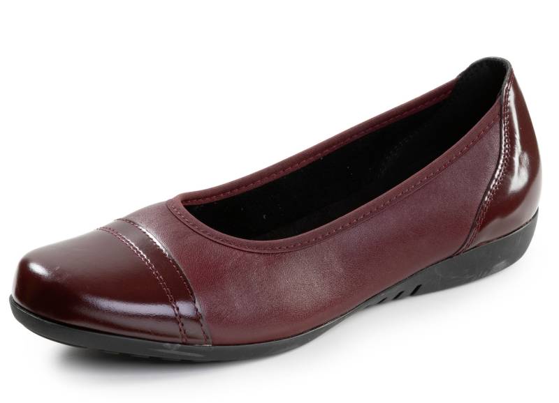 ELENA EDEN, klassische Damen-Ballerinas, Weite G, mit herausnehmbarem Fußbett, Burgund, Größe 37 ELENA EDEN, klassische Damen-Ballerinas, Weite G, mit herausnehmbarem Fußbett, Burgund, Größe 37 von ELENA EDEN