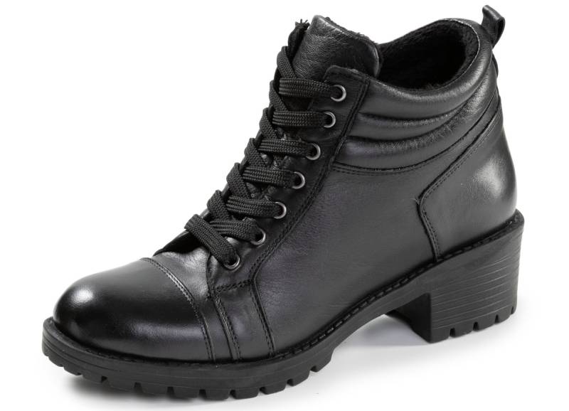 ELENA EDEN, klassische Damen-Stiefeletten, WInterschuhe, mit herausnehmbarem Fußbett, Schwarz, Größe 38 von ELENA EDEN