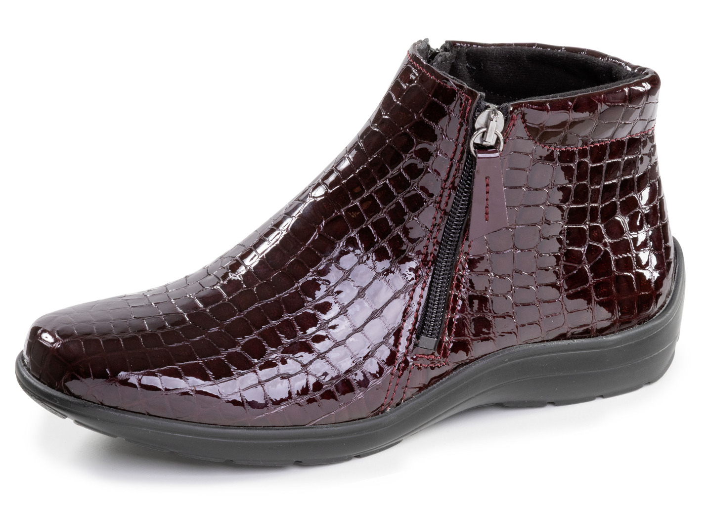 ELENA EDEN, komfortable Damen-Stiefeletten, Weite H, mit herausnehmbarem Fußbett, Burgund, Größe 36 von ELENA EDEN