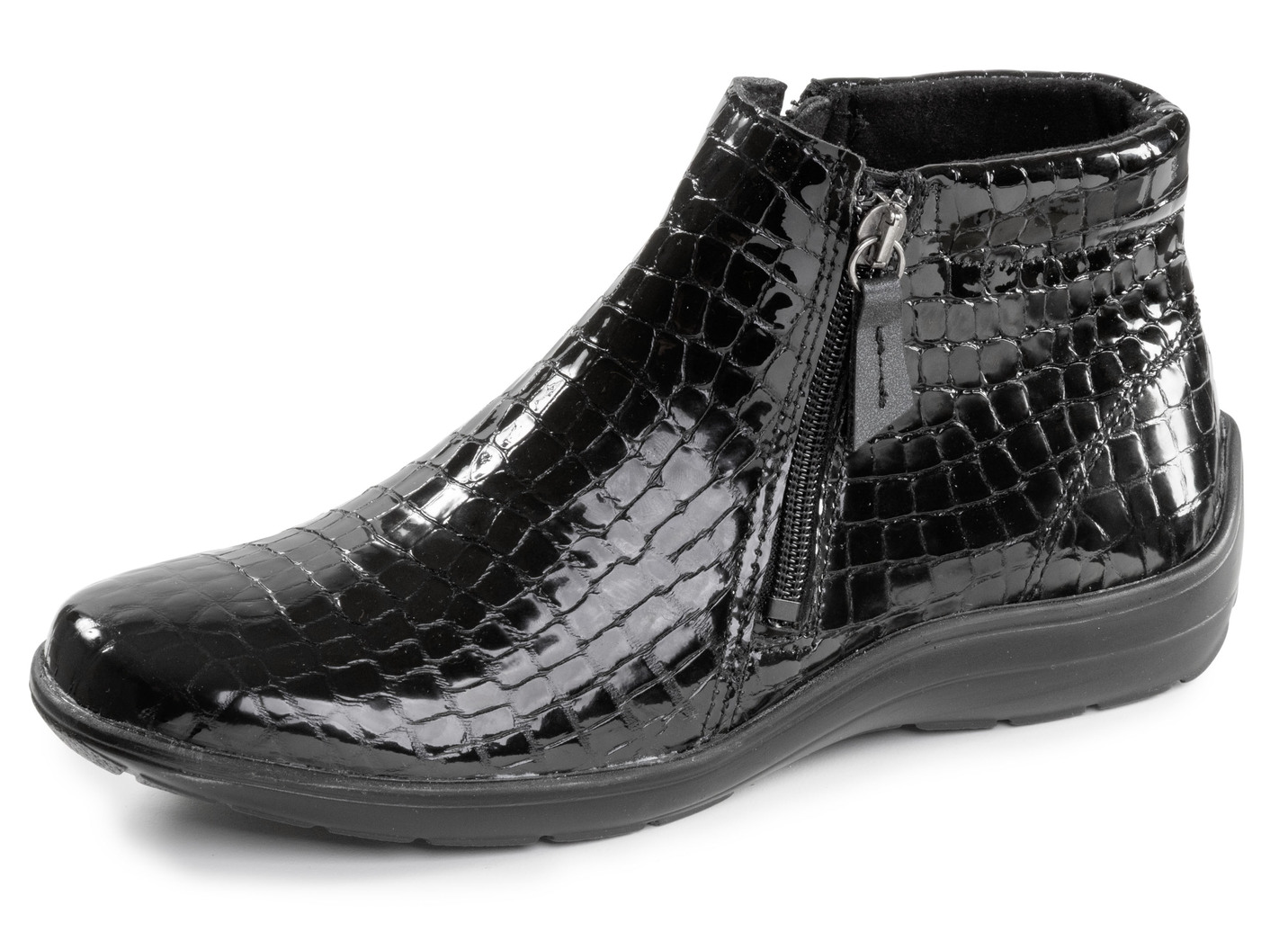 ELENA EDEN, komfortable Damen-Stiefeletten, Weite H, mit herausnehmbarem Fußbett, Schwarz, Größe 42 von ELENA EDEN